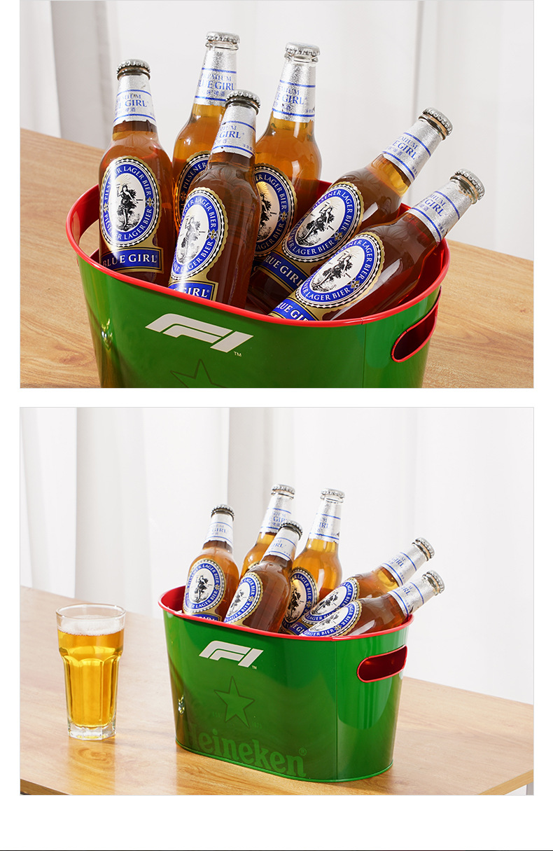 custom logo metal ice bucket